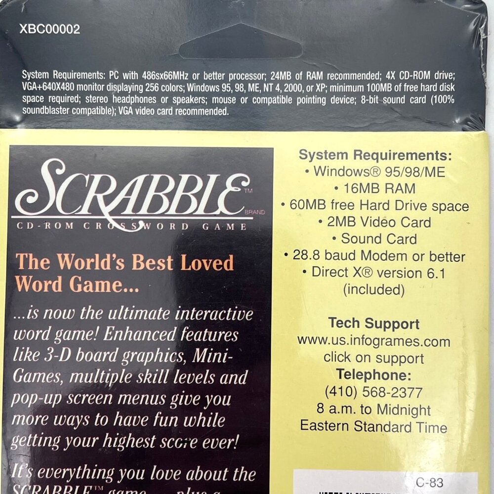 Scrabble CD-ROM Crossword Game Windows 95/98/ME Enhanced Features & Mini-Games - Picture 6 of 11